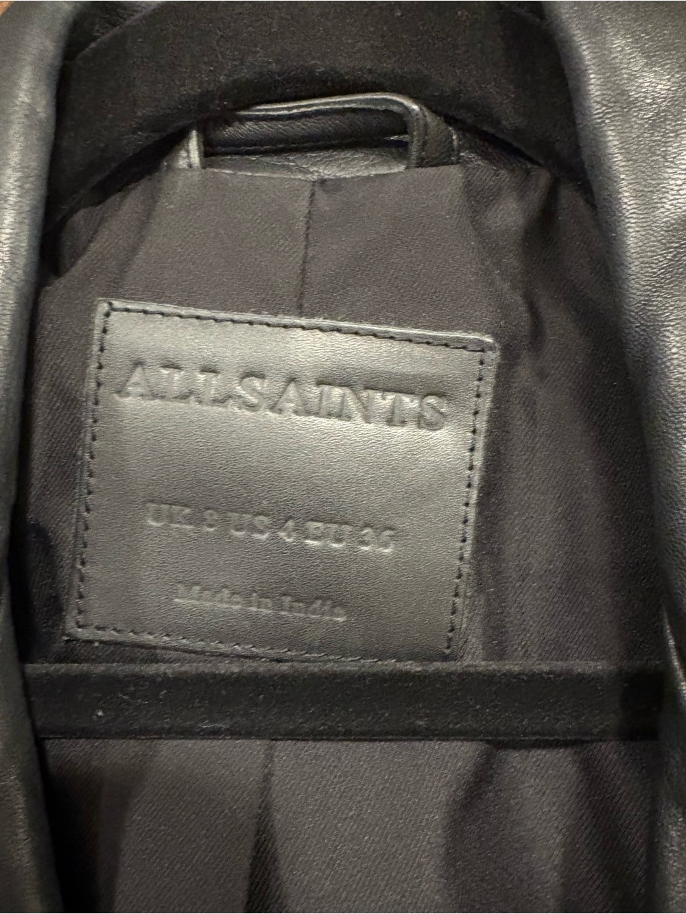 ALL SAINTS Dalby leather jacket 4 - Picture 3 of 15